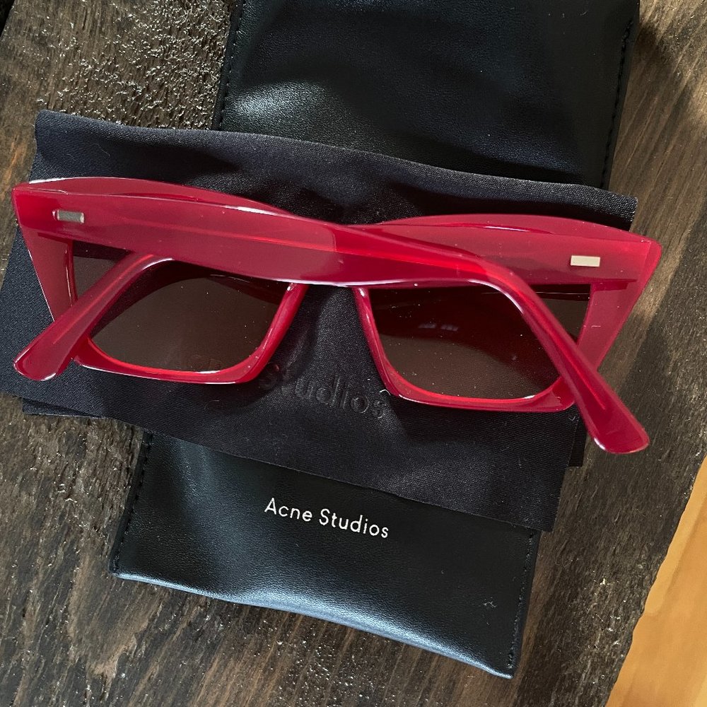 NWOT Acne Studios Ingridh Sunglasses Red - Picture 3 of 6